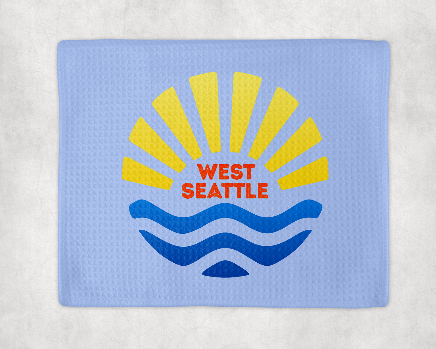 West Seattle + Alki Beach Waffle Weave  & Microfiber Dish Cloths