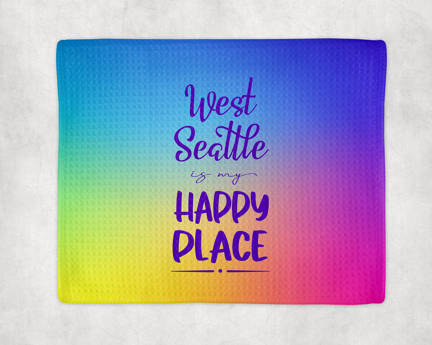 West Seattle + Alki Beach Waffle Weave  & Microfiber Dish Cloths