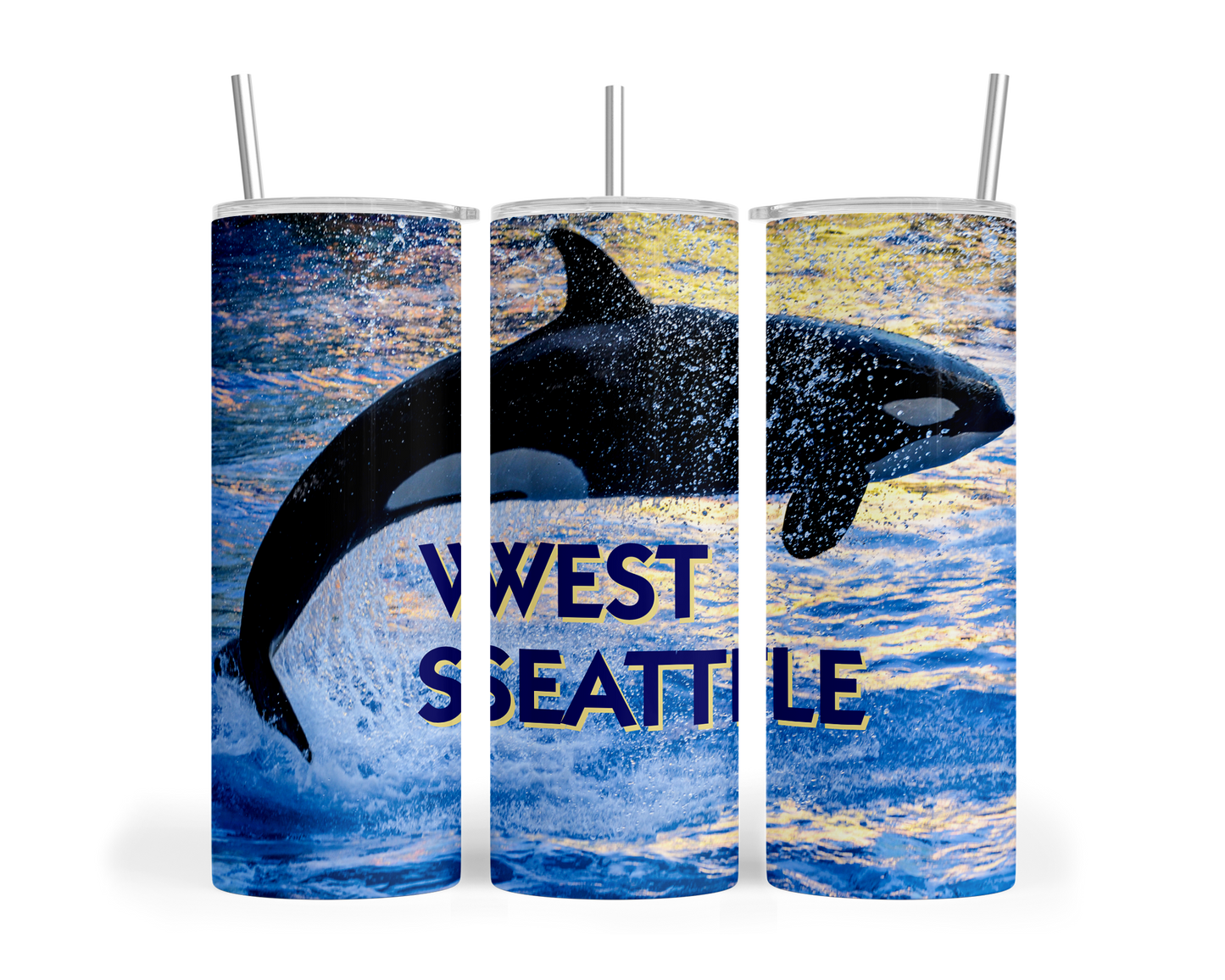 West Seattle + Alki Beach Tumblers ~ 20 oz ~ Hot or Cold!