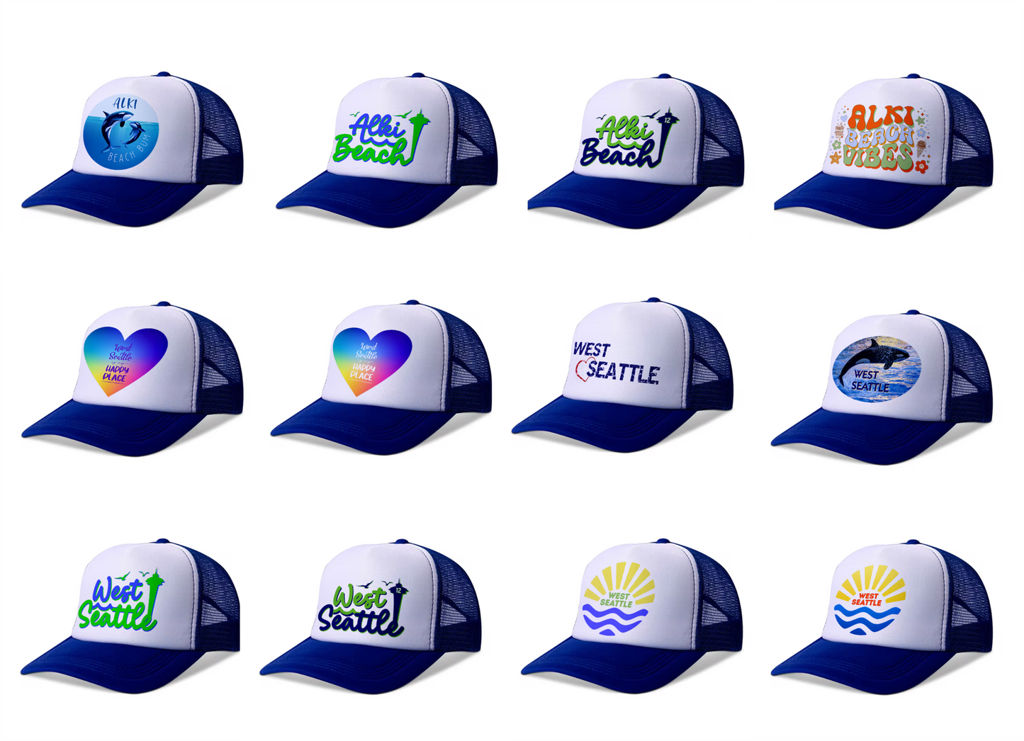 West Seattle + Alki Beach Kids Trucker Hats!