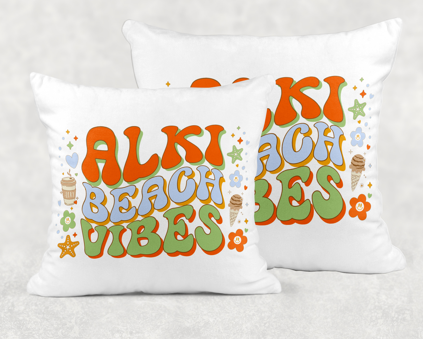 West Seattle + Alki Beach ~ Throw Pillow Covers