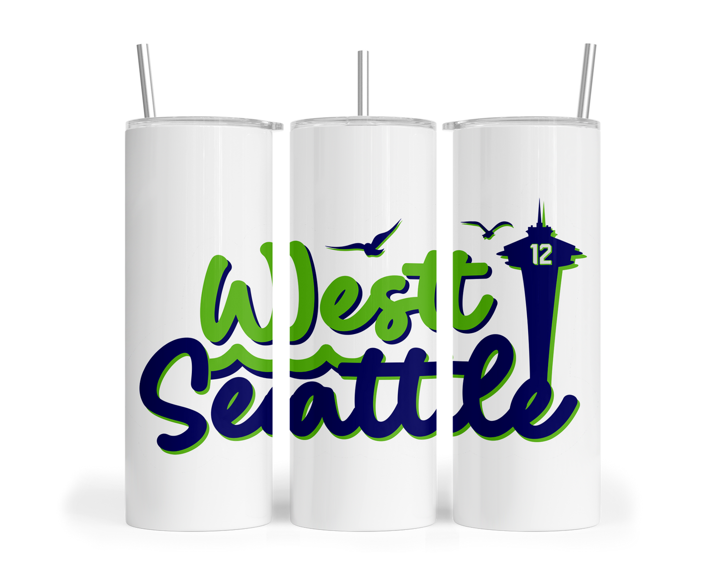 West Seattle + Alki Beach Tumblers ~ 20 oz ~ Hot or Cold!