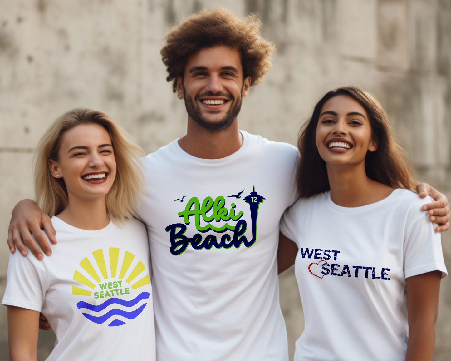 West Seattle + Alki Beach T-Shirts ~ for Teens & Adults