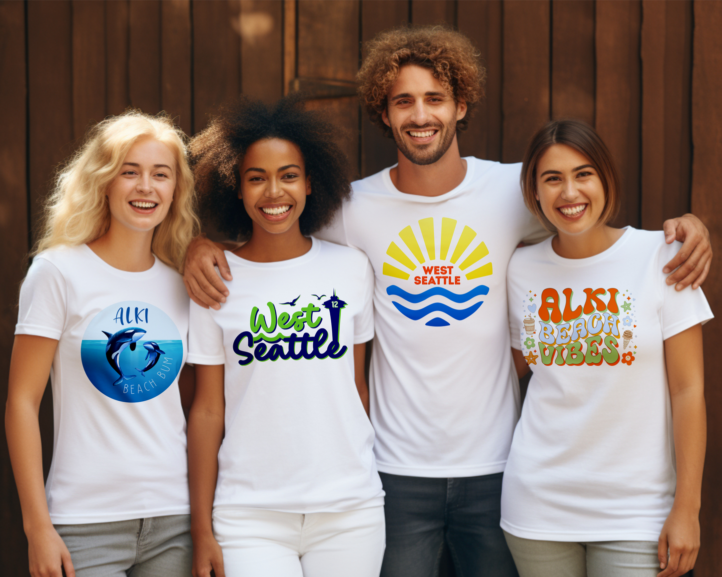 West Seattle + Alki Beach T-Shirts ~ for Teens & Adults