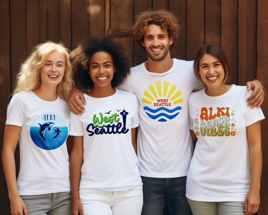 West Seattle + Alki Beach T-Shirts ~ for Teens & Adults