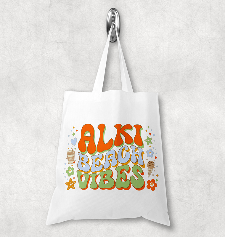 West Seattle + Alki Beach Totes ~ Canvas Shopping Tote Bags