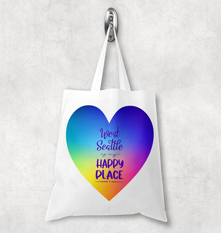 West Seattle + Alki Beach Totes ~ Canvas Shopping Tote Bags