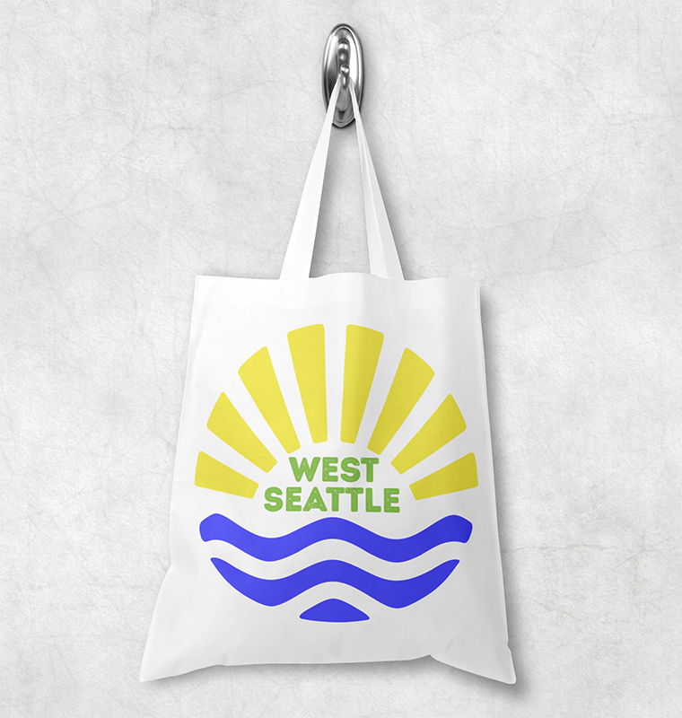 West Seattle + Alki Beach Totes ~ Canvas Shopping Tote Bags