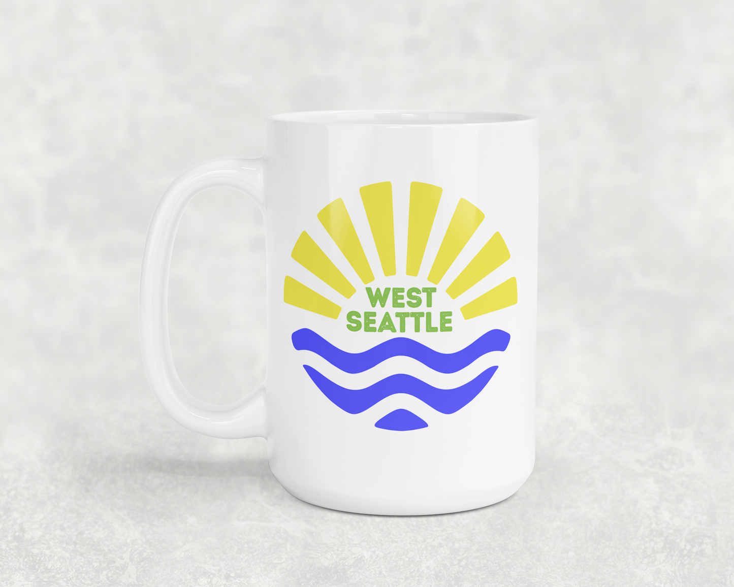 West Seattle + Alki Beach 15 oz Large Mugs ~ Sip Your Coffee in Style