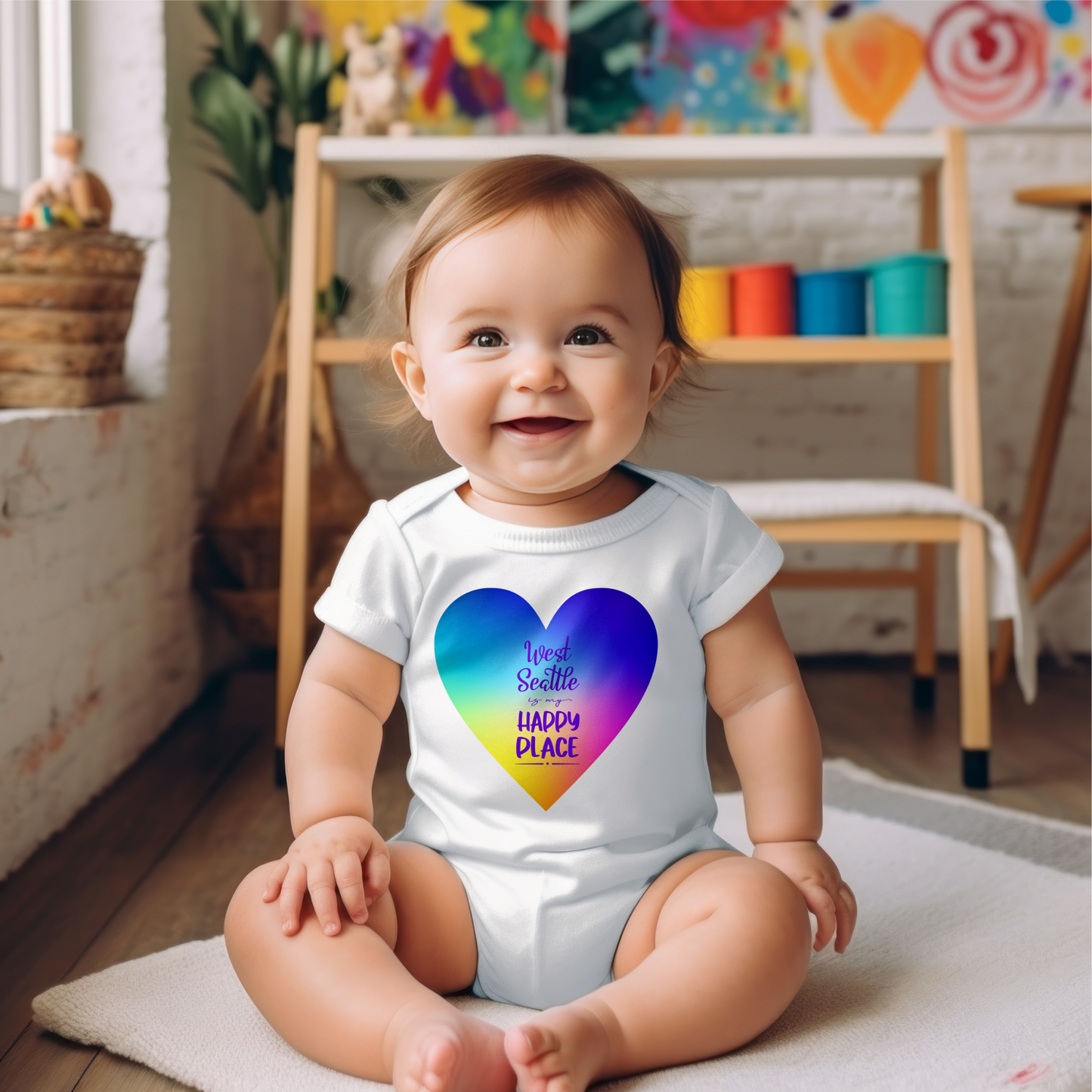 West Seattle + Alki Beach - Soft & Sweet Baby One-Piece Bodysuits