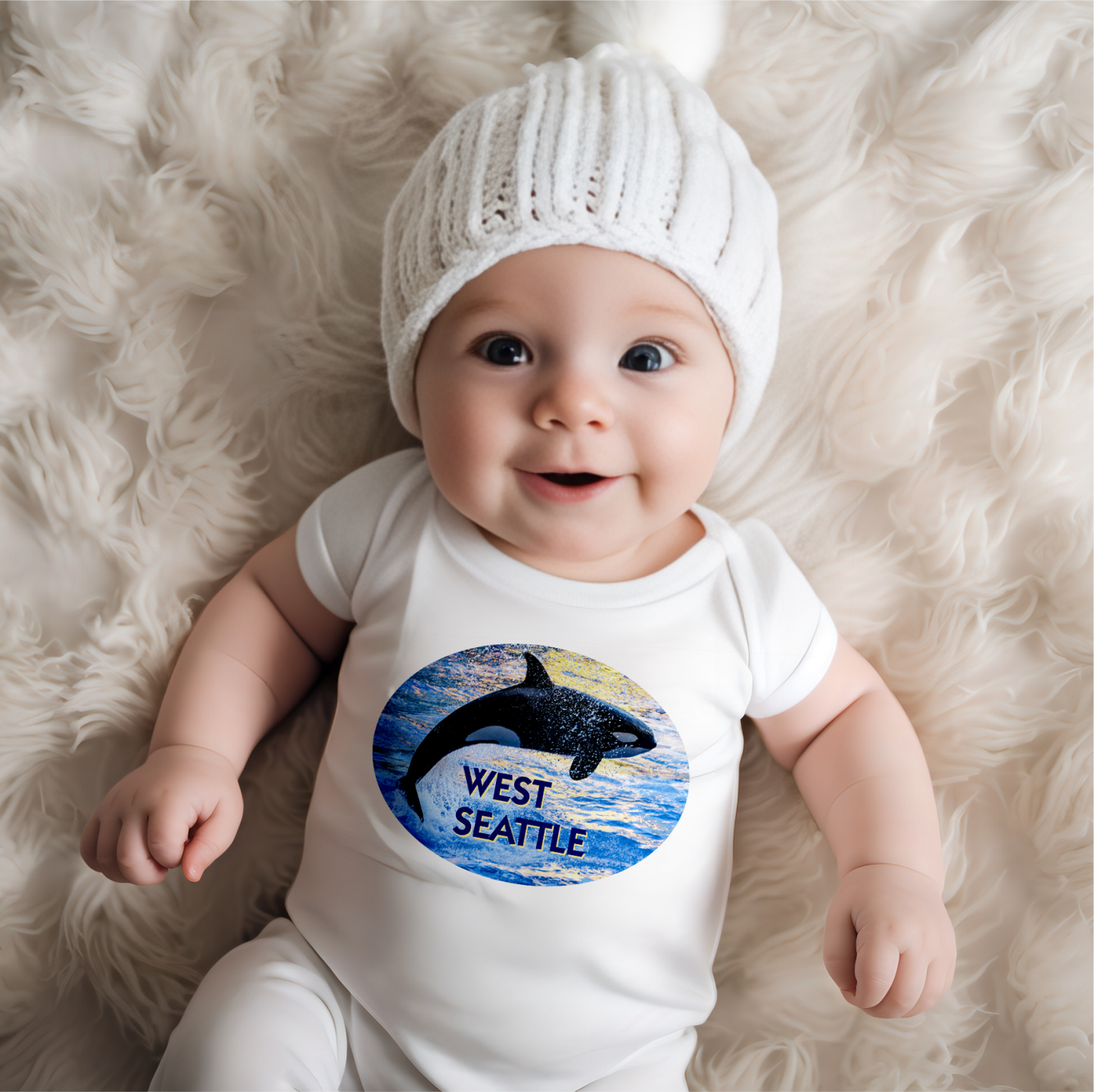 West Seattle + Alki Beach - Soft & Sweet Baby One-Piece Bodysuits