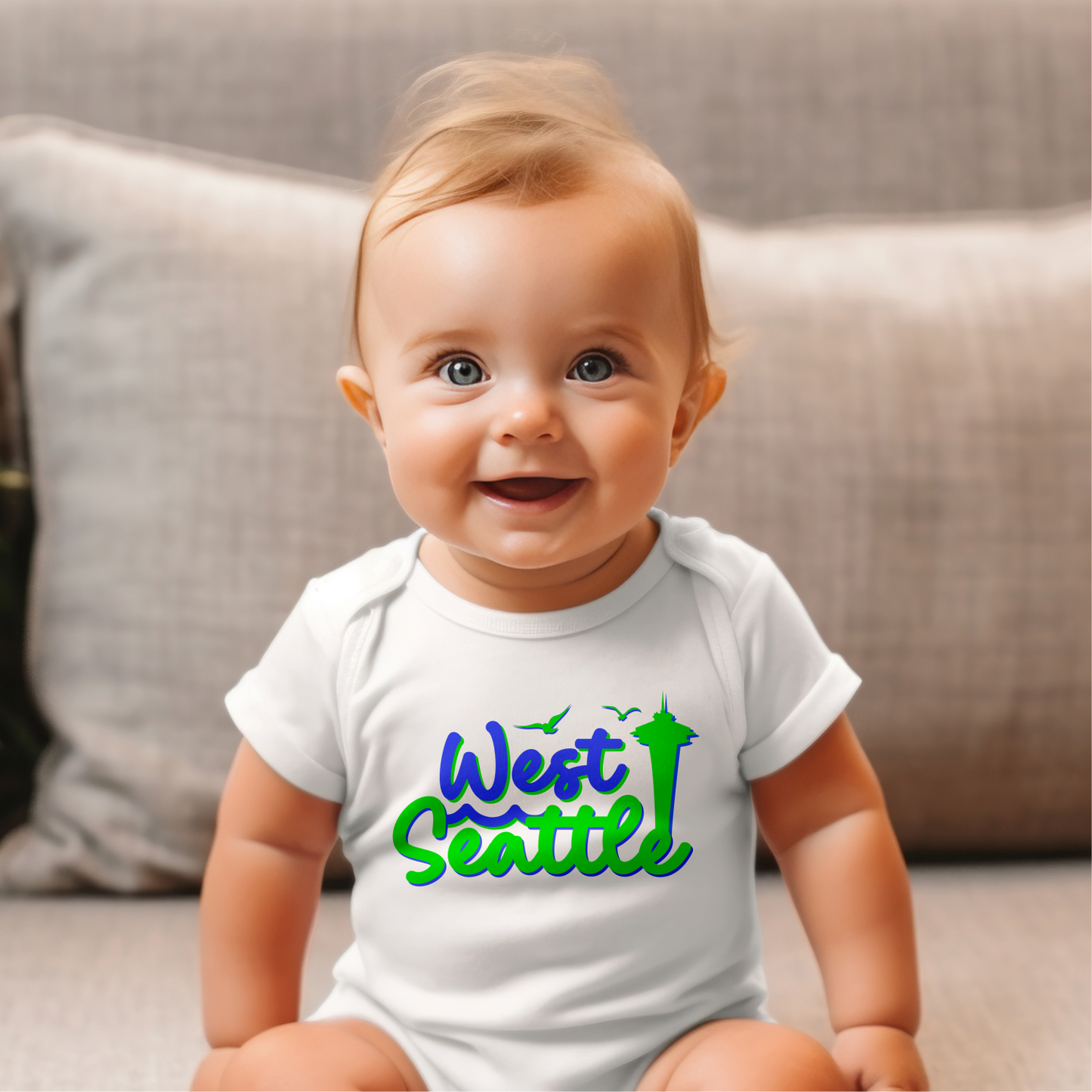 West Seattle + Alki Beach - Soft & Sweet Baby One-Piece Bodysuits