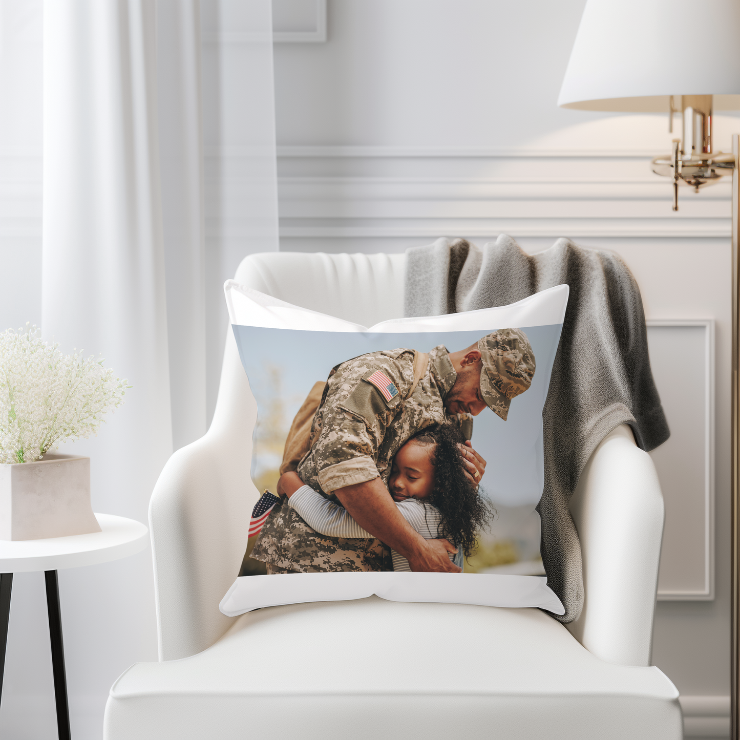 Custom Photo Special Memory Pillows ~ Full Color Throw Pillow Covers for 16" or 18" Pillows