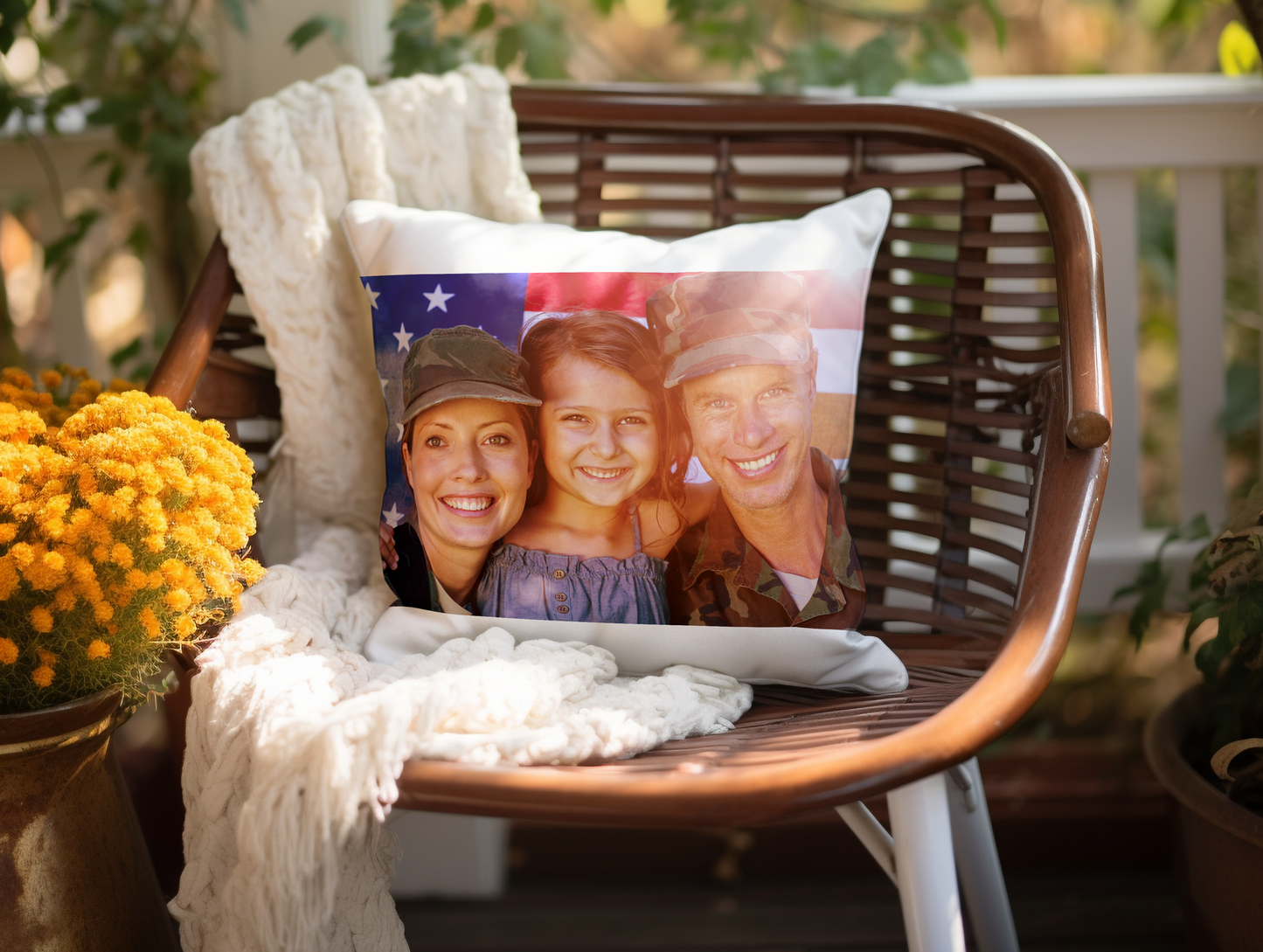 Custom Photo Special Memory Pillows ~ Full Color Throw Pillow Covers for 16" or 18" Pillows