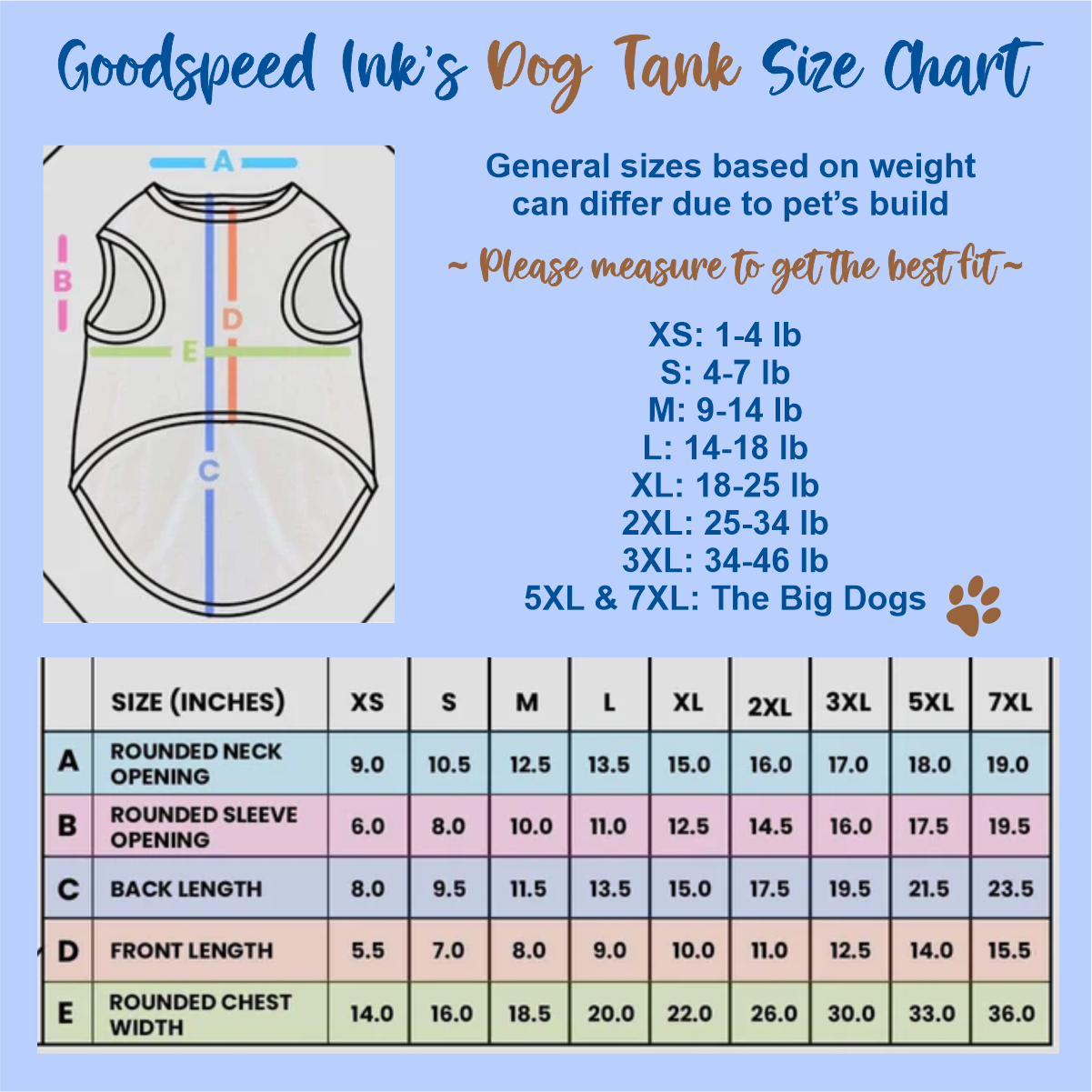 Custom Dog Tanks ~ Easy ID with your pet's "Hello World! My Name is" dog tank