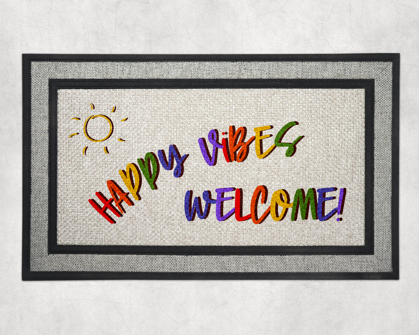 Happy Vibes + Instant Happiness Door Mats