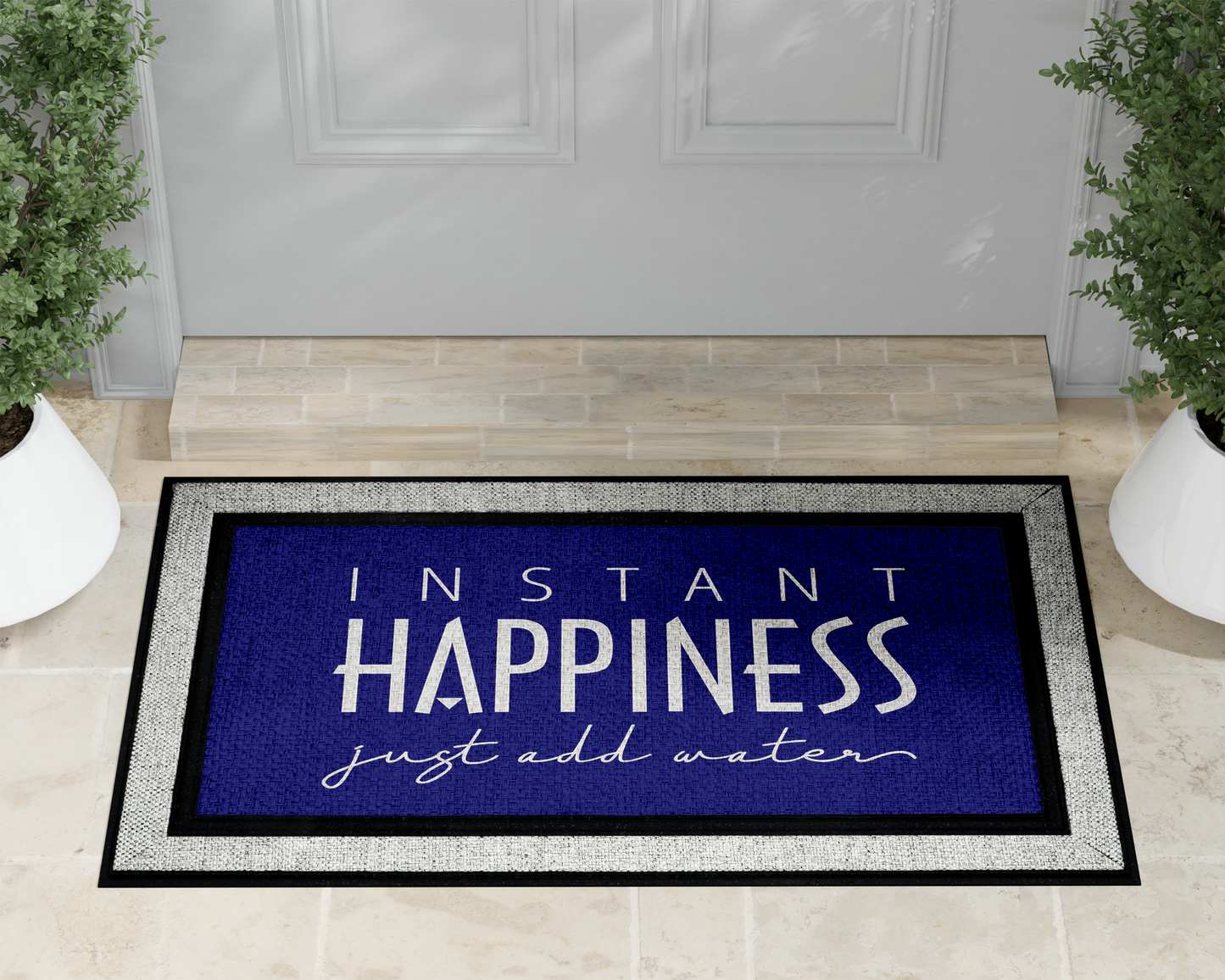 Happy Vibes + Instant Happiness Door Mats