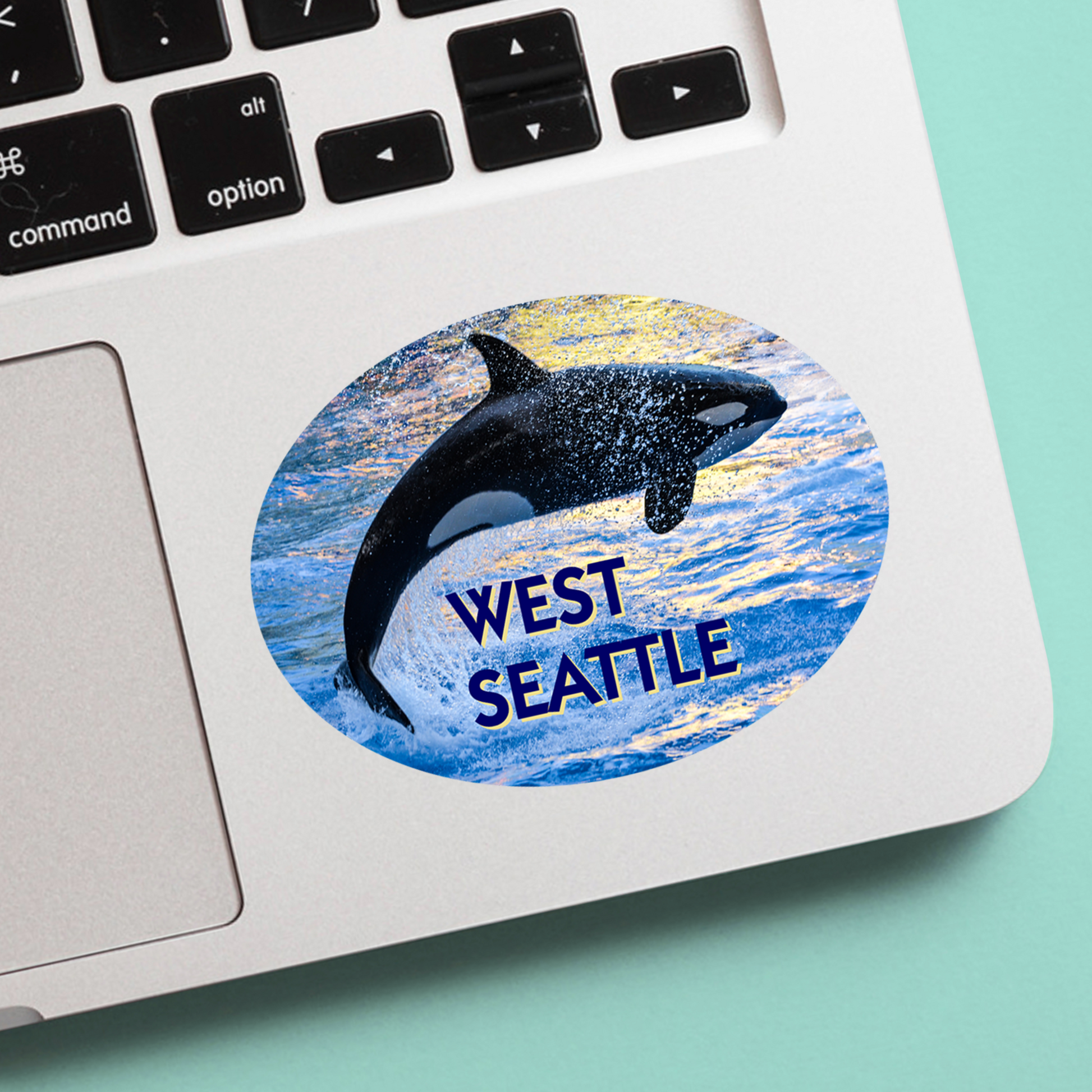 Goodspeed Ink West Seattle Orca Sticker Decal Weatherproof and Gloss Coated