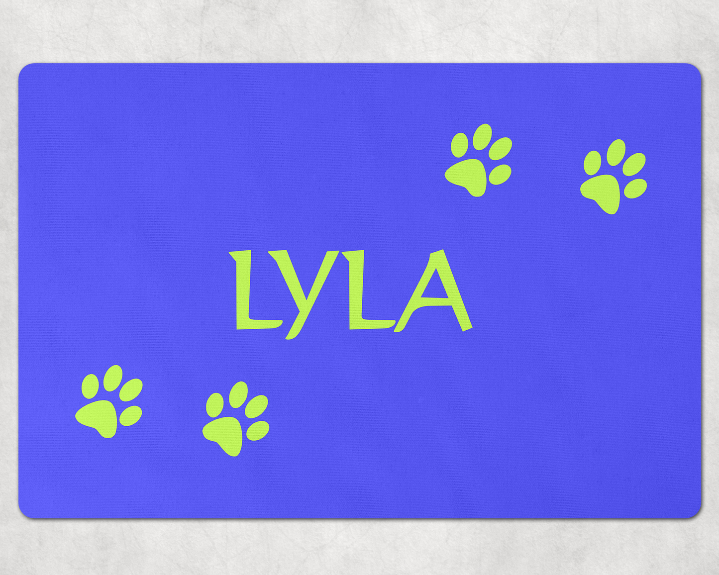 Custom Dog Mats ~ Colorful Pet Mats with Your Dog's Name