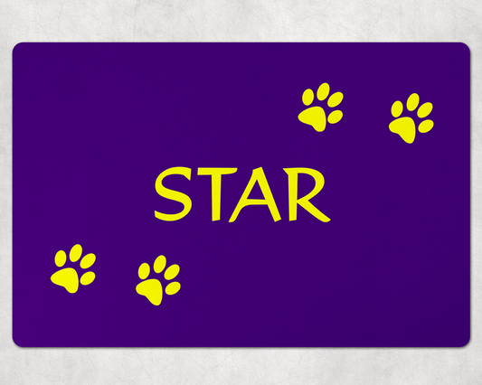 Custom Dog Mats ~ Colorful Pet Mats with Your Dog's Name