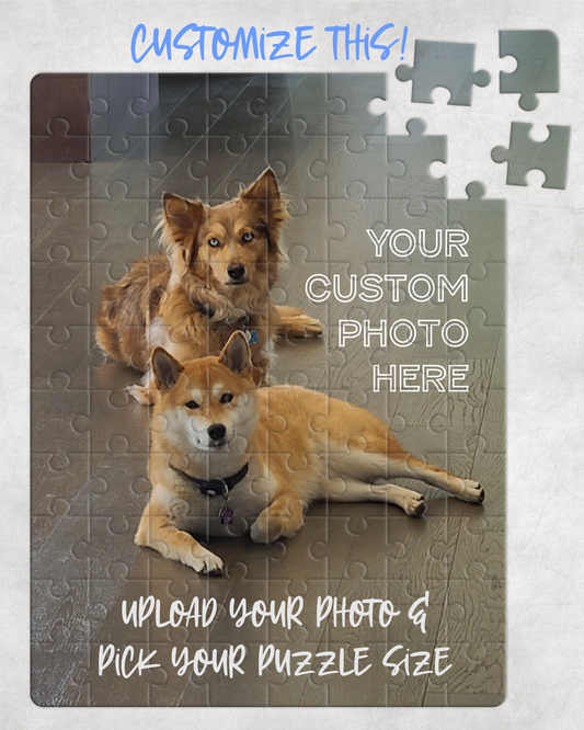 Custom Photo Puzzles ~ Easy as 1-2 . . .  Pick Your Puzzle + Upload Your Photo