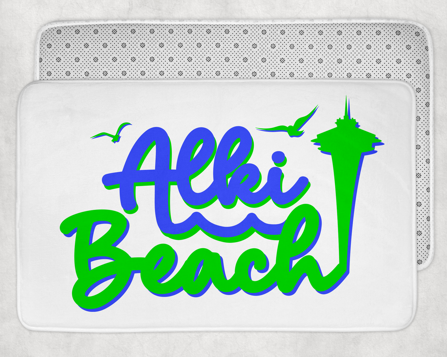 West Seattle + Alki Beach Bath + Kitchen Mats ~ Colorful & Soft