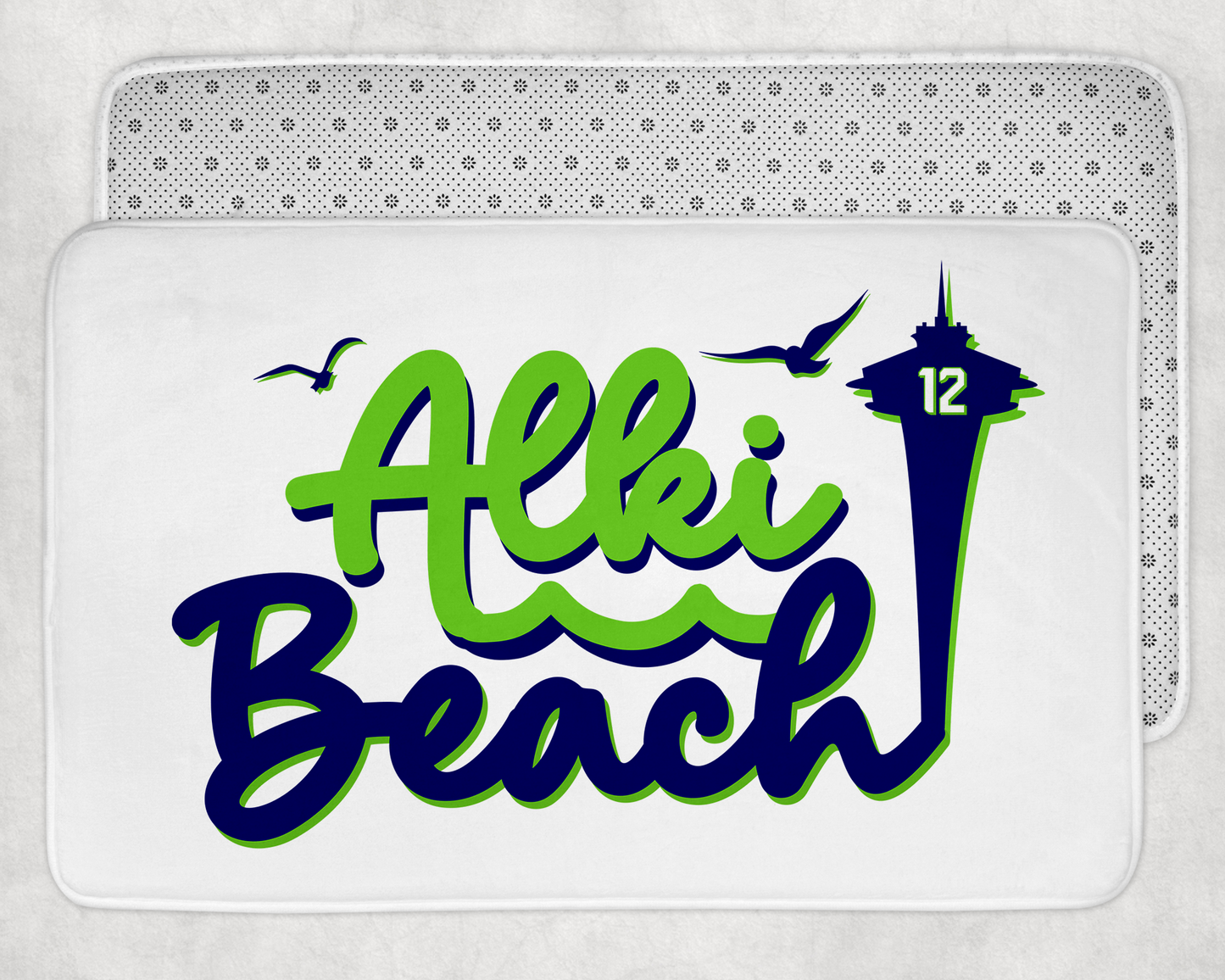 West Seattle + Alki Beach Bath + Kitchen Mats ~ Colorful & Soft