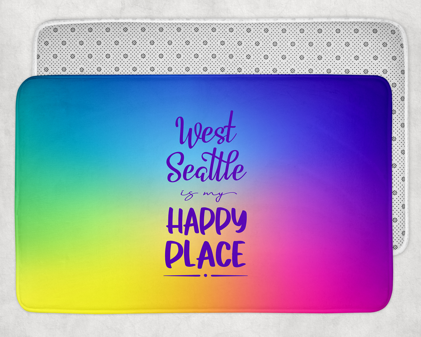 West Seattle + Alki Beach Bath + Kitchen Mats ~ Colorful & Soft