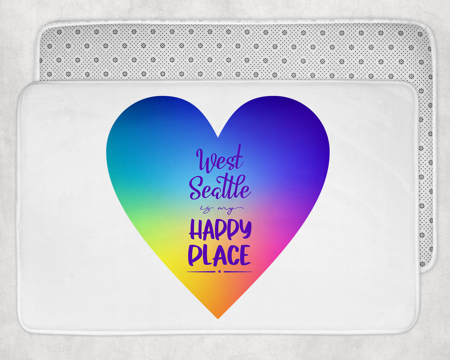 West Seattle + Alki Beach Bath + Kitchen Mats ~ Colorful & Soft