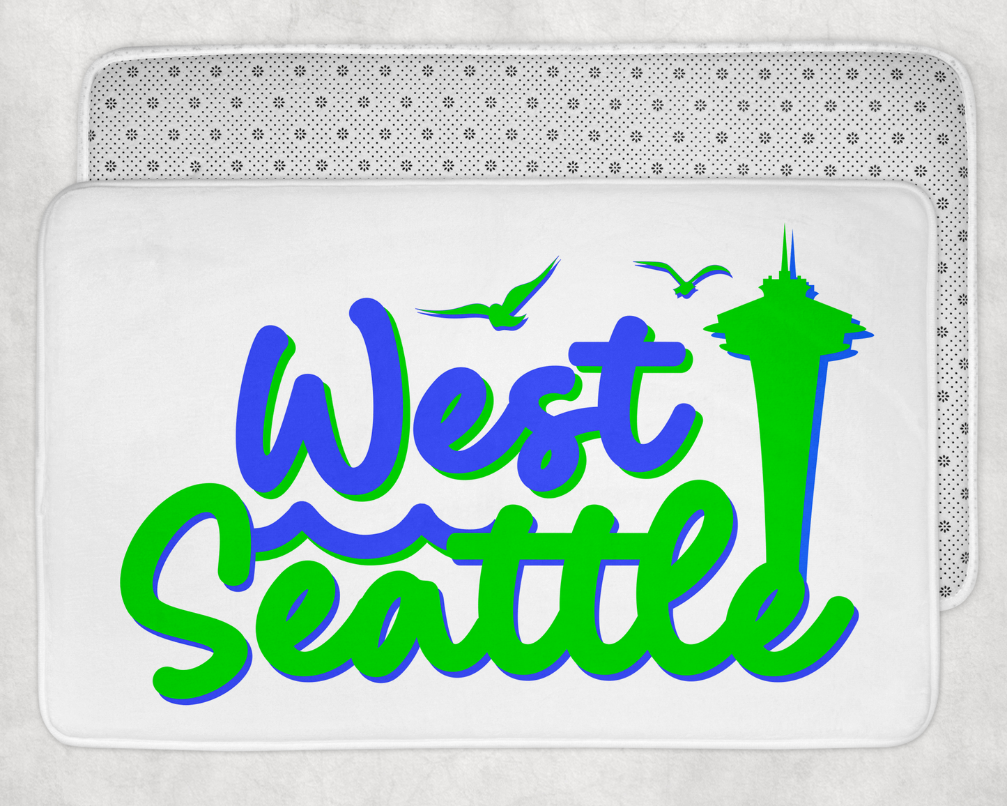 West Seattle + Alki Beach Bath + Kitchen Mats ~ Colorful & Soft