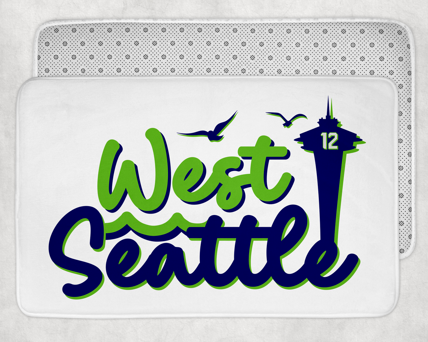 West Seattle + Alki Beach Bath + Kitchen Mats ~ Colorful & Soft