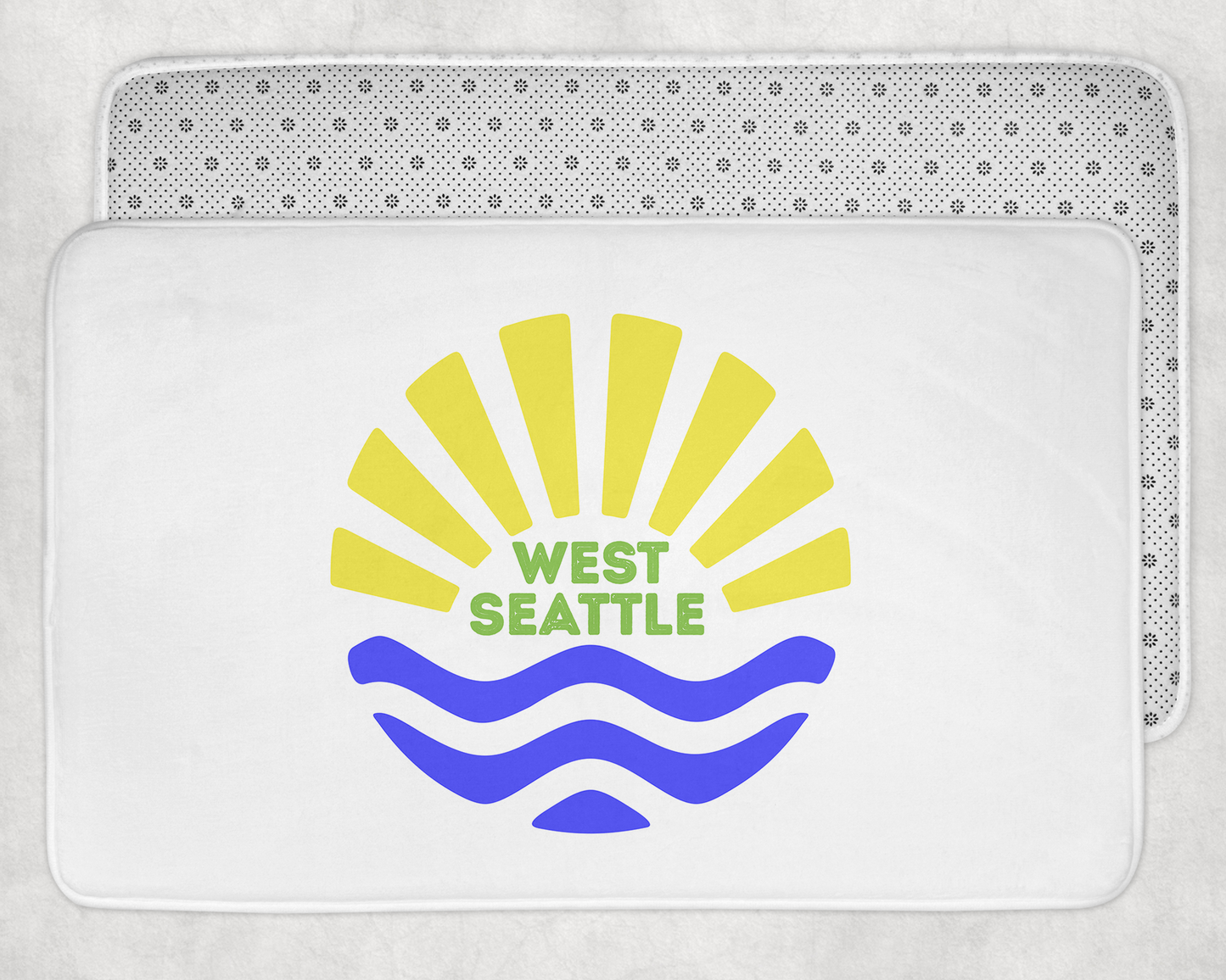 West Seattle + Alki Beach Bath + Kitchen Mats ~ Colorful & Soft