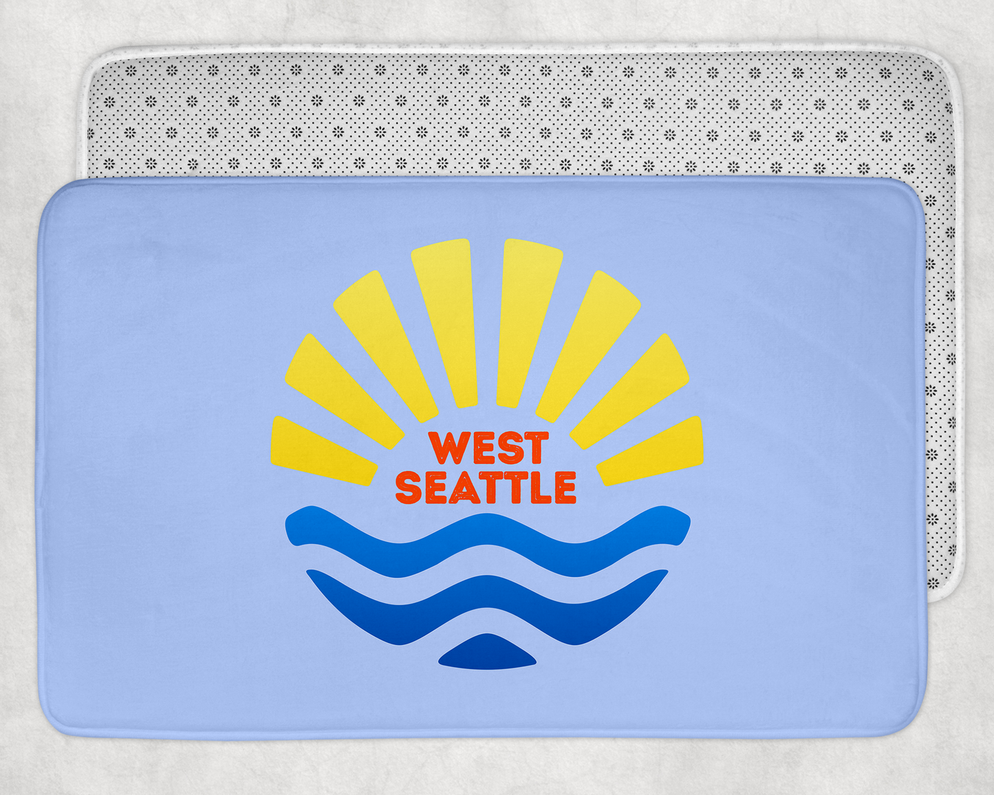 West Seattle + Alki Beach Bath + Kitchen Mats ~ Colorful & Soft