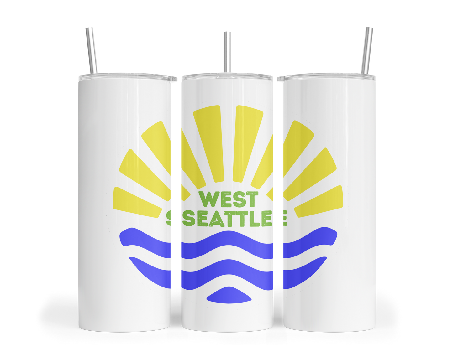 West Seattle + Alki Beach Tumblers ~ 20 oz ~ Hot or Cold!