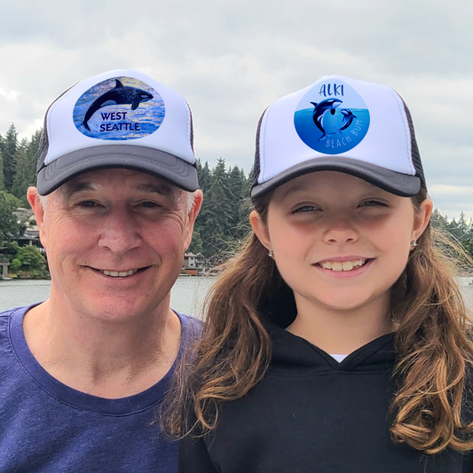 West Seattle + Alki Beach Kids Trucker Hats!